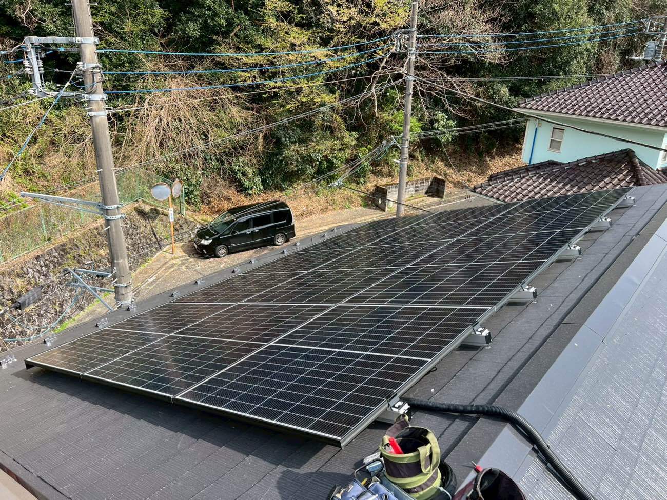 屋根塗装、太陽光発電と蓄電池設置